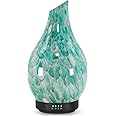 Essential Oil Diffuser Aroma Ultrasonic Diffuser, Night Light with Handmade Glass, BPA Free, 7 Color Changing Waterless Auto-Off Timer Setting 120 ML (Green)