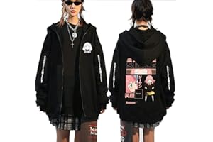 MEDM Spy X Family Anime Zip Up Hoodies pour Hommes Femmes Hip Hop Streetwear Oversadized Spy Spy X Family Anime Manga Zip Up Hoodie Tops