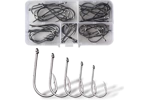 Dingbear 50-300 Pezzi Combinazione Di Acqua Salata D'acqua Dolce Militare In Acciaio Ad Alto Tenore Di Carbonio Ami Da Pesca Ami Da Pesca