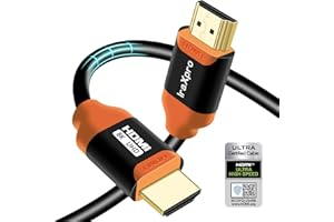 IraXpro Cavo HDMI,Cavo HDMI 3M HDMI 2.1 Cavo HDMI 8K,Altissima Velocità 48Gbps con Ethernet,Supporto 8K@60Hz,4K@120Hz,3D,HDR Dinamico,Compatibile con TV/Blu-ra,Proiettore,TV Box,PS5,Xbox (Arancia 3M)