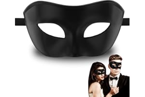 Gjinxi Venezianische Maske Maskerade Party Augenmaske Damen Gesichtsmaske Elegante Herren Masken Kostüm mit Retro-Muster Klassische Zorrostyle Masken für Kostümball/Halloween/Party/Maskenball