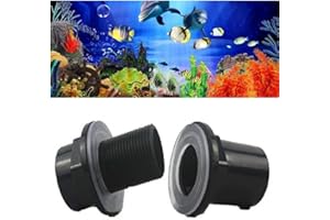 ZONSTER 1x Noir Droit Tuyau Tube Raccord connecteur 20 mm PVC Poisson Aquarium Joint Tuyau étanche Accessoires