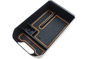 CDEFG Compatible con Toyota RAV4 2019-2023 2024 Caja de almacenamiento, Consola Central Apoyabrazos Caja del coche Interior Center Armrest Storage Box, Accesorios Interiores del coche (Naranja)