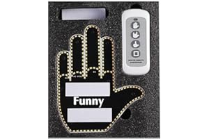 YYCFB Funny Car Finger Light With Remote, Give The Bird & Love & Wave To Drivers, Road Rage Signs Middle Finger Gesture Led Light, Car Accessories for Men Women
