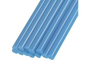 Rebower Colla a Caldo Stick Mini Adesivo Colla a Caldo Colla Pistola Sticks, [per Arte, Artigianato, Fai-da-Te, Card Creazione] - 0,27" x 4"/Blu Chiaro/12pz