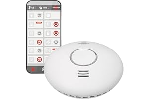 Brennenstuhl Connect Detector de Humo y Calor Inteligente WRHM01 con notificación de aplicación (Detector de Humo WiFi, Incluye 2X Pilas, Probado según EN 14604)