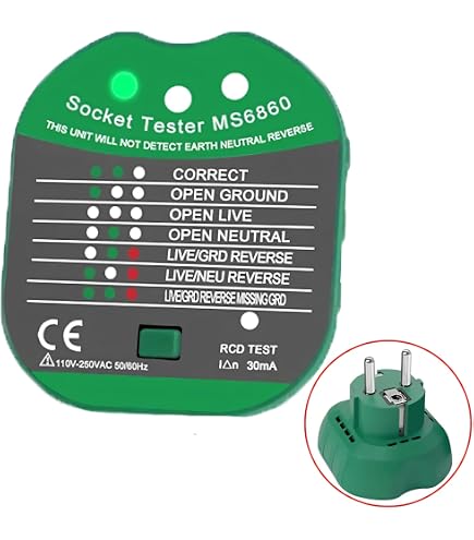 Tester Di Messa A Terra Per Tester Di Presa, Fase Di Presa  Normativa Ue Ht107d Aiperq 88423264