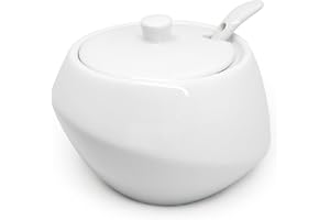 NERTHUS Azucarero de Porcelana, Blanco, Talla Única