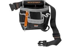 Guajave Multifunzione Elettricisti Cintura in Vita Borsetta Cacciaviti Martello Matita Supporto Attrezzo - Grigio