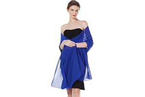 BEAUTELICATE Chiffon Shawl and Wraps Lightweight Scarfs Stole Silk Feeling Sheer Cover Up For Women Summer Wedding Bridesmaids Evening