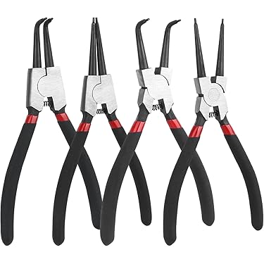 Sprengringzangen Set 4-tlg. - Sicherungsringzangen Mit 300 Halteringen