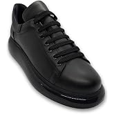 Erkek Sneaker Ortapedik Rugan Taban Deri Erkek Ayakkabı Sıyah Tarz295sol