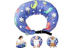 Ulife Mall-Cuscino per allattamento al seno, per neonati o mamma, con chiusura regolabile, 100% cotone, rimovibile e lavabile per allattamento, supporto per schiena, pancia