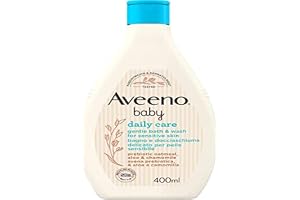 Aveeno Baby Daily Care Delikat Bad och Duschkräm, Barnens duschkräm för djuprengöring av känslig hud, babybad med havre för badning, 400 ml