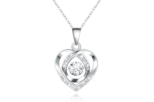 Bistfy Collar Mujer 925 Plata de Ley con 4C Moissanite y Colgante Collar de Plata para Las Mujeres Madre Esposa Novia Regalos