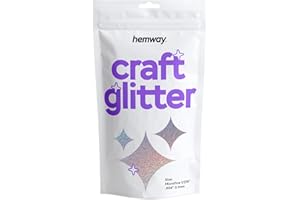 ‎HEMWAY Hemway Craft Glitter 100g 3,5 Unzen Mikrofeiner 1/256" 0,004" 0,1 mm (Silber Holographic)