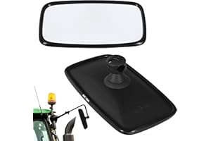 KOTARBAU® Espejo de tractor universal con soporte, 15,5 x 28,5 cm, PVC, 1 unidad, para tractor, espejo exterior, monocromo, maquinaria agrícola