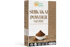 Herbs Botanica Pure Shikakai Powder 150g / 5.5oz 100% Pure Acacia concinna Fruit Pods Powder - Natural Hair Cleanser & Conditioner