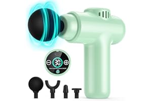 LEFITY Mini Pistola Massaggio Muscolare,30 velocità Pistola Massaggio per Tessuti Profondi,Mini Pistola Massaggio Elettrica Portatile per Sollievo Muscolare,MassaggiatoreProfessionale con Display a LED