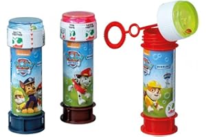 MVS WHOLESALE 3 Pack PawPatrol Bubbles tubs & wand with Puzzle Maze Lid. 60ml in size.