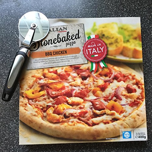 Pizzaschneider | Hochwertiges Pizzamesser aus Edelstahl, Spülmaschinenfester Teigschneider, Pizzaroller - 7