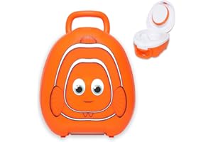 My Carry Potty - Pot de Voyage Poisson rouge, Meilleur Siège de Toilette Portable pour les Tout-Petits et les Enfants à Emporter Partout