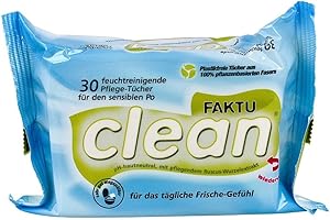 FAKTULIND FAKTU clean Pflegetücher: Gründliche und sanfte Feuchttücher für die Analhygiene bei empfindlicher Haut und das tägliche Frische-Gefühl, 30 Stück