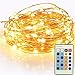 Produktbild Lichterkette, LED Lichterkette 15M 150 LEDs, Kupferdraht Lichterkette 8 Modi mit Fernbedienung, USB Betrieben, Weihnachtsbaum Lichterkette Led für Innenbeleuchtung (Gelb)