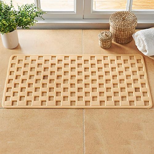 BLZZR*Environmental health mats bath shower rooms suction door mat anti-slip pad bath tub feet , about 38*75CM, mini-Yellow