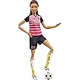 Barbie Made to Move Soccer Player Doll, Brunette, Brown/a, 882001689, FCX82