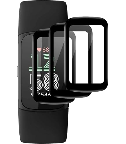 Beukei 3 Pezzi Vetro Temperato per Fitbit Charge 6, vetro temperato, Ultra HD, Senza Bolle, Anti-Graffio, Alta Trasparente, pellicola vetrata