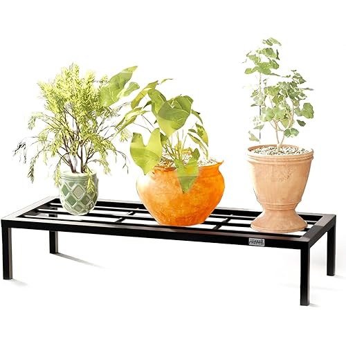 Stand Master Plant Stand For Balcony & Living Room Anti-Rust Pot Stand For Outdoor & Indoor Planters Gamla Flowerpot Garden Stand Plant Stands For Balcony Decoration Black Color 24 Inch | Plant Stand For Living Room (Set of 1)