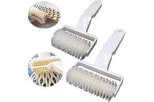 Wenxiaw Rullo Tagliapasta Rotella Pasta Fresca Griglia Crostata Rotella per Crostata Rullo per Losanghe per Torta Rullo Losanghe Pizza Biscotti Strumento della Cottura della Cucina, 2 Taglie