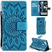 Produktbild Ooboom® Google Pixel 2 XL Hülle Sonnenblume Muster Flip PU Leder Schutzhülle Handy Tasche Case Cover Stand mit Kartenfach für Google Pixel 2 XL - Blau