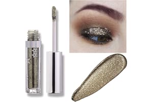 LUCOSS Fard à paupières,Fard à Paupière Paillette Liquid Shine Matalic Maquillage Yeux Imperméable Glitter et Glow Ombre à paupières liquide Eyeshadow