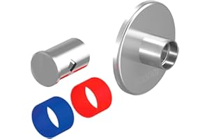 UPONOR Maneta oculta Flex, manípulo y rosetón cromados, para llaves de corte rectas y en U de los sistemas Q&E, S-Press y RTM, color gris (referencia 1023162)