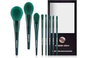 Makeup Brushes Sets, EIGSHOW Professional Makeup Brush Set Synthetic Cosmetics Foundation Powder Concealers Blending Eye Shadows Face Kabuki Makeup Brushes (8pcs Green)