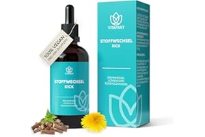 ‎VITAFANT Vitafant Metabolism Kick - Superfood Drops 100 ml - Energy - With Nettle & Licorice Root - 100% Vegan - No Artificial Additives - Easy Dosage
