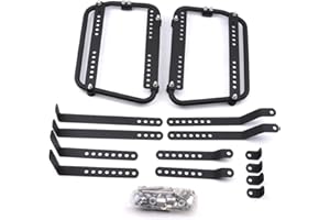 DFFMQSJ Portapacchi laterale universale per moto, con staffa laterale per moto, per bici elettrica, kit con telaio stabile, in acciaio inossidabile, nero opaco