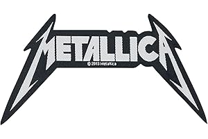 Générique Metallica Shaped Logo Unisexe Patch noir/blanc, 100% Polyester,