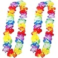 24 Colliers Hawaien Fleurs Hawaïenne Guirlande Multicolore Tropical