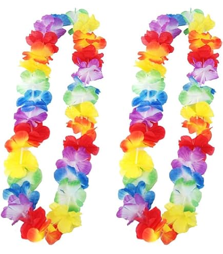 Collana Estate Set Ghirlande Hawaiane 4 Pezzi - Collana, Fascia E