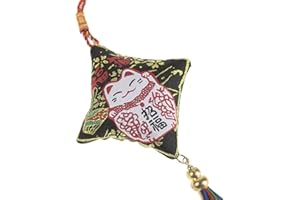 lachineuse - Glücksbringer-Anhänger, Maneki Neko, 28 cm, japanischer Glücksbringer zum Aufhängen, japanisches Amulett – Omamori Glücksbringer – japanische Katze – Geschenk Japan Asien – Glück & Erfolg