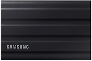 ‎SAMSUNG Samsung Portable SSD T7 Shield, 2 TB, USB 3.2 Gen.2, 1.050 MB/s Lesen, 1.000 MB/s Schreiben, Robuste externe Festplatte Outdoor für Mac, PC und Smartphone, Schwarz, MU-PE2T0S/EU