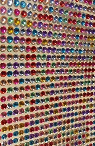 Glitzersteine Set aus 3000 Stück selbstklebenden Strasssteine / Acrylsteine selbstklebend rund bunt + Multiglanz Effekt + mittelgroß in verschiedenen Formen basteln Gltzersteine Schmucksteine Strass Steine Acryl Steinchen zum Verzieren von CRYSTAL KING - 5