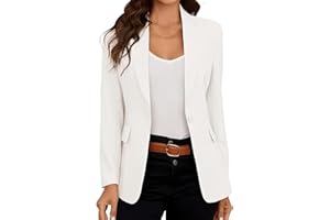 DayaEmmoTQ Blazer Femme Élégant Casual Veste de Costume Business Revers Slim Manches Longues Bureau Costume Manteau