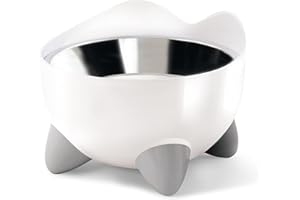 Catit Pixi podwyższona, ergonomiczna miska na karmę dla kotów, 200 ml, biała