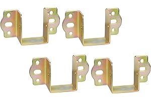 LIKERAINY Supporto Centrale Connettore per Mobili Gancio per Travetti in Legno Larghezza 40 mm Connettori da Letto Raccordi a Sospensione Ganci di Fissaggio per Giroletto 4 pezzi