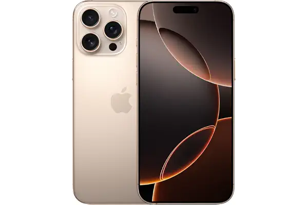 Apple iPhone 16 Pro MAX de 256 GB: Smartphone 5G con Control de Cámara, grabación en 4K a 120 f/s con Dolby Vision y un Gran Salto en autonomía. Compatible con los AirPods; Titanio Color Desierto