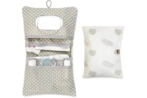 HMCEY Porta Pannolini e Salviette da Borsa,Borsa Pannolini Lavabili,Organizer Neonato da Viaggio,Nappy Bag Diaper,Organizzatore Pannolino Portatile,Astuccio per Cura Del Bambino per Mamma in Viaggio